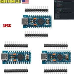3 pezzi Pro Micro ATmega32U4 5V USB Mini scheda di connessione 5V 16MHz per Arduino IDE - Foto 1 di 9