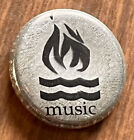 Music Silver / Black 1” Pin - Cool !!