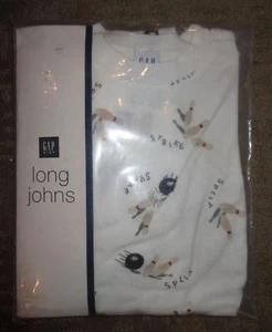 GAP KIDS Vintage Bowling Long John Pajamas ~ Size 04 ~ XS? About 10-15 Years Old - Picture 1 of 3