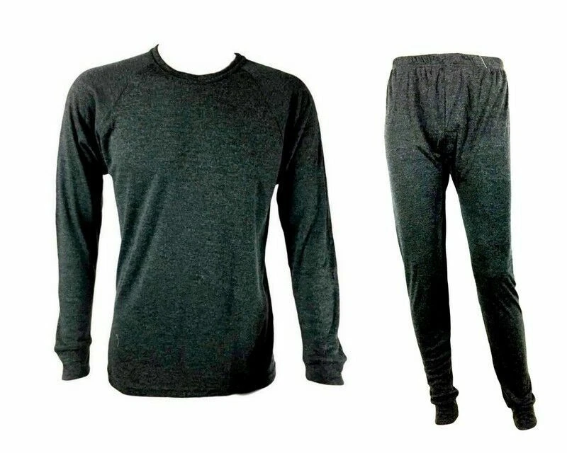 2pc Mens Merino Wool Blend Top Pants Set Thermal Leggings Johns Layer Underwear - image 1 of 1