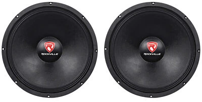 (2) Rockville RVW1500P8 3000w 15" Raw DJ Subwoofers 8 Ohm Subs 70OZ Magnet - Image 1 of 4
