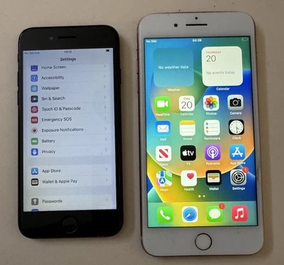 iPhone 8 Plus Unlocked 64gb And iPhone 7 Unlocked 32gb Bundle In Working Order - Image 1 of 4