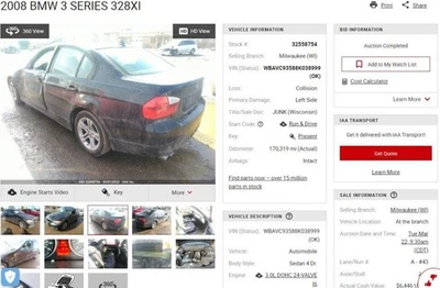 (LOCAL PICKUP ONLY) Passenger Right Front Door Glass Station Wgn Fits 07-12 BMW  Foto 1 de 4