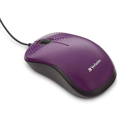 Verbatim Silent Corded Optical Mouse - Purple (70235) - Image 1 of 4