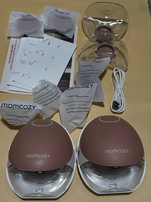 Momcozy Mobile Flow BP223 Red Portable Electric Breast Pump With User Manual - Image 1 of 4