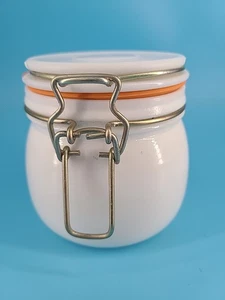Junta de goma de bloqueo de abrazadera de paca de bote con tapa de vidrio de leche vintage - Imagen 1 de 7