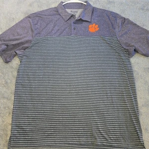 Clemson Tigers Shirt Mens XL Purple Polo Short Sleeve NCAA Sports Football  - Picture 1 of 10