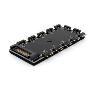 5V/3Pin ARGB Fan PWM HUB 1 To 12 Multi Way PWM Cooler Fan Hub Splitter(SATA) - Picture 1 of 6