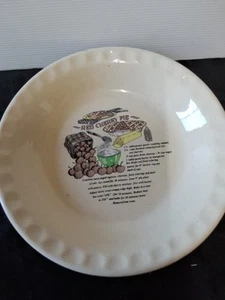 Vtg Red Cherry Pie Plate 25cm Made In China Preowned - Picture 1 of 4