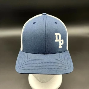 DP Embroidery Trucker Hat The Classics Yupoong Men Blue Snapback Cap Mesh Back - Picture 1 of 15