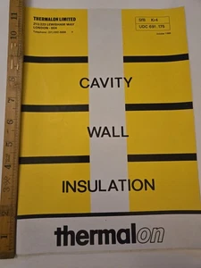 Vintage 1960s Thermalon Cavity Wall Insulation Brochure Retro Building Ephemera - Picture 1 of 7