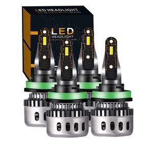 For Volvo XC90 2016-2019 2020 4x H9 H11 LED Headlight High/Low Bulb 10000K White - Picture 1 of 12