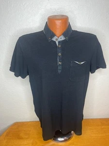 Mens Ted Baker London S/S Polo/Golf Shirt 4 - Medium M - Black - Pima Cotton - Picture 1 of 5