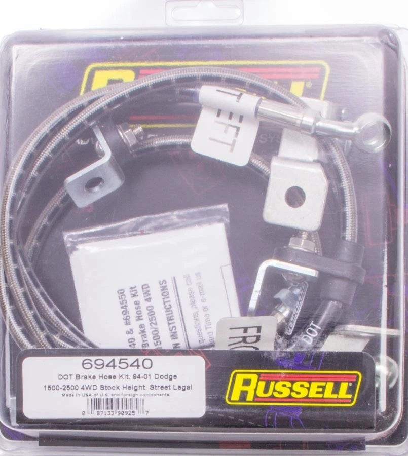 RUSSELL S/S Brake Line Kit 94-99 Dodge 4WD 694540 Foto 1 de 1