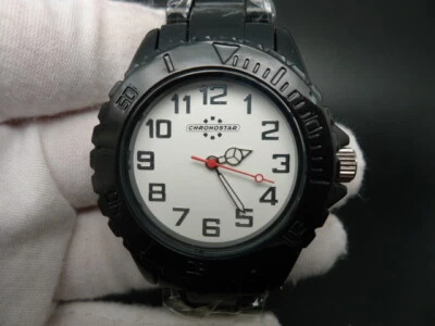 Nuevo Antiguo Stock CHRONOSTAR R3751100345 Esfera Blanca Caja Negra Reloj de Cuarzo para Hombres Foto 1 de 4
