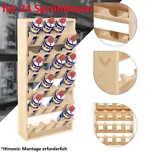 Spraydosen Halter Wandregal 24 Sprühflaschen Lagerregal Holz Werkstatt Graffiti - Bild 1 von 20