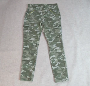JUSTICE Jeggings Girls 18 Plus Green Camo Skinny Pull On Faux Zip Pockets Casual - Picture 1 of 9