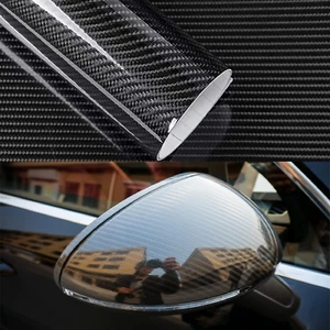 Carbon Fiber Vinyl Wrap 10Ft X 1Ft Self Adhesive Film, Black Vinyl Wrap Bubble F - Picture 1 of 12