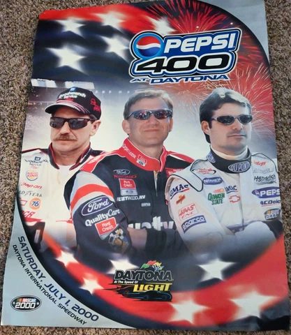 NASCAR 2000 PEPSI 400 Daytona Speedway Earnhardt Jarrett Gordon POSTER 28" X 20" Cover