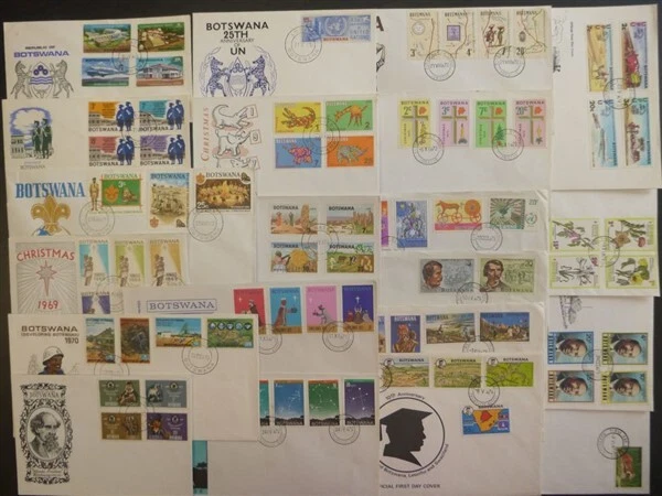 BOTSWANA 1966/77 COLLECTION OF FDC’s ALL DIFFERENT (x21) (ID:549/D64488) - Image 1 of 1
