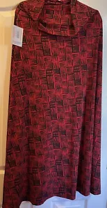LuLaRoe Maxi Skirt Long Black & Red Print NWT - Picture 1 of 4