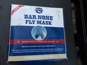 ** FLY MASK **Bar None HORSE Sz.*800 - 1200* lbs. Gray w/ Black Trim NEW - Picture 1 of 2
