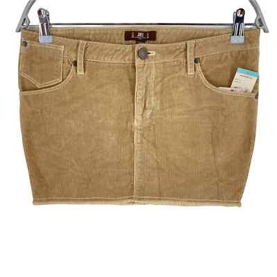 Saia curta de veludo marrom claro JLO By Jennifer Lopez UE 40 IT 44 Reino Unido 12 W30 - Imagem 1 de 4