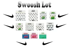 100 LOTTO SWOOSH MARCHIO APPLE MINI BAGGIES NERO BIANCO MOLTE TAGLIE - Foto 1 di 10