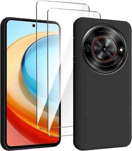 CUSTODIA TPU NERO COVER CASE per ZTE BLADE A75 5G + PELLICOLA VETRO TEMPERATO - Zdjęcie 1 z 5