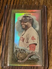 2022 Topps Allen Ginter Chrome David Ortiz Mini Gold Refractor #d 36/50 No. 82