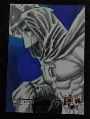 2023 Fleer Ultra Midnight Sons Moon Knight 1/1 Sketch by Jason Christner - Image 1 of 2