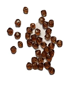 100 brown bicone glass Beads 3mm Jewellery Making - Picture 1 of 2