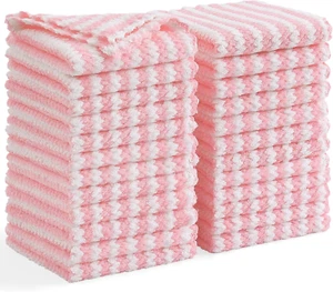 24 Pack Kitchen Dish Cloths, Ultra Soft and Absorbent Dish Towels, Reusable Fast - Picture 1 of 10