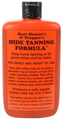 Trapper's Hide & Fur Tanning Formula. 8 oz One of the Best Home Tanning Products