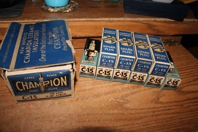 Estuche de 10 bujías Champion - 2 estilos número C-15 Ford Chevrolet Dodge Foto 1 de 4