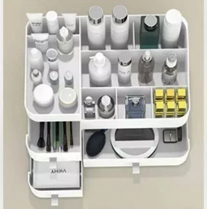 Organizador de escritorio/gabinete cosméticos/joyería/oficina, grande blanco - Imagen 1 de 3