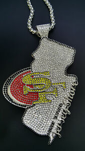 San Francisco 49ers Inspired Football Necklace - NINER EMPIRE SF Design for Fans