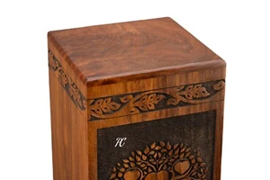 wooden urn box, urn box for human ashes,cremation urns for adults, urn box,urn - Picture 1 of 4