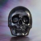Skull Design Rzeźba Cabochon Black Pen Pinna Shell & Paua Abalone 3,20 g