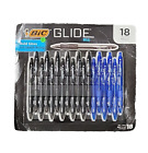 BIC Glide Velocity Bold Medium 1.6mm Ball Point Retractable Pen 12 BLACK 6 BLUE
