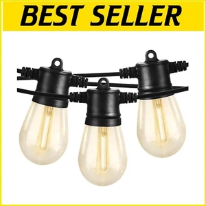 96FT Outdoor String Lights with 32 Shatterproof LED Bulbs for Stylish Patios - Picture 1 of 9