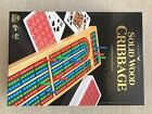 SPIN MASTER GAMES SOLID WOOD CRIBBAGE FOLDING BOARD WITH PLAYING CARDS *DM