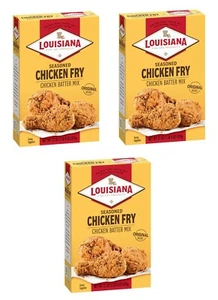 Louisiana Fish Fry Seasoned Chicken Fry Coating Mix Crispy Cajun 22 oz (3-Pack) - Picture 1 of 24
