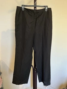 NWT Women’s TAHARI ARTHUR S. LEVINE Linen/Rayon Blue/black Dress Pants Size 14P - Picture 1 of 7