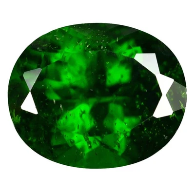 4.17 ct Unbelievable Oval (11.09 x 9.08 mm) (Un-Heated) Green Chrome Diopside - Image 1 of 2