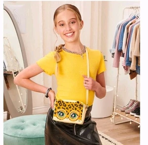 Purse Pets Leoluxe Leopard Interactive Touch Purse Small Trendy Tween Crossbody - Picture 1 of 5