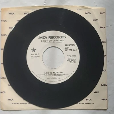 Lorrie Morgan ~ Don't Go Changing/ Same ~ MCA Promo 45 RPM Record - Image 1 of 4