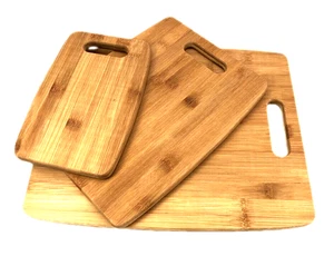 3 piezas Juego de tablas de cortar de bambú en capas resistentes tablas de accesorios de cocina  - Imagen 1 de 8