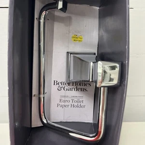 Better Homes & Gardens Euro Toilet Paper Holder Chandler Chrome Finish New - Picture 1 of 8