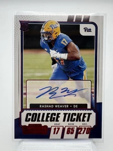 2021 Panini Contenders Draft Picks College Ticket Auto Rashad Weaver #228 RC - Picture 1 of 2